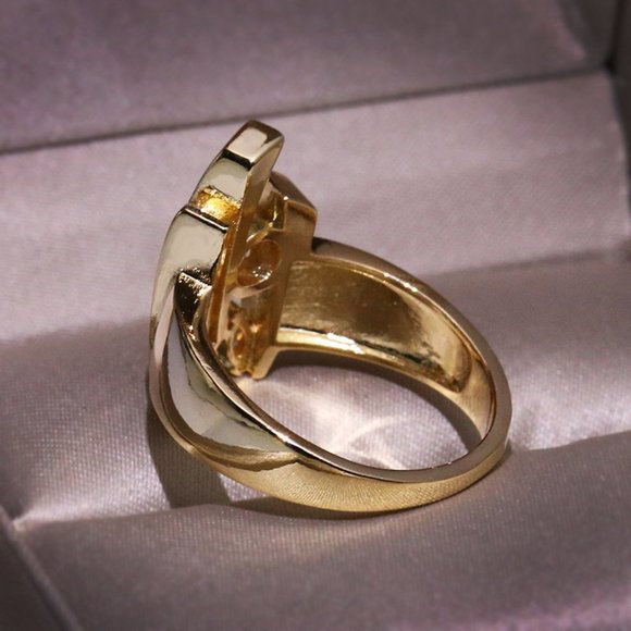 💎Irregular Noble Business Luxury Anillos Trendy Gold Rings Women/Man PD… - Picture 4 of 6